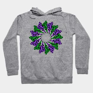 Purple and green mandala Hoodie